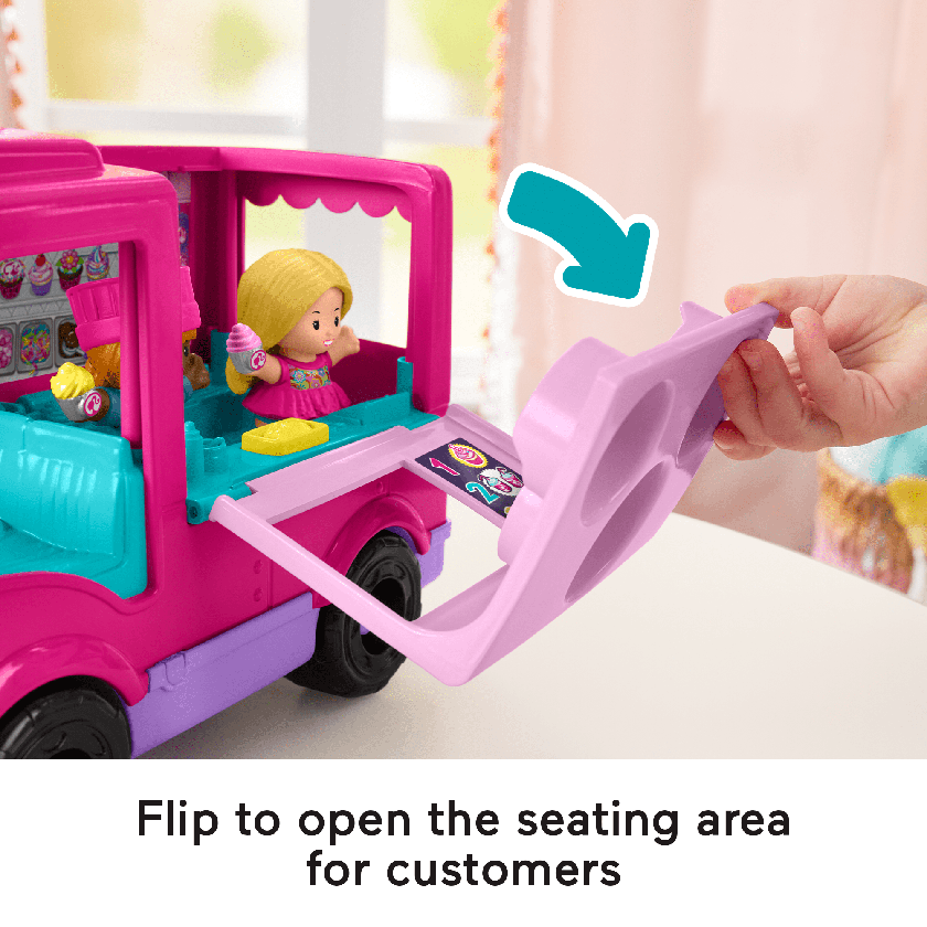 Fisher-Price Little People Barbie Cupcake Truck Musical Toddler Playset With 9 Play Pieces Best Price