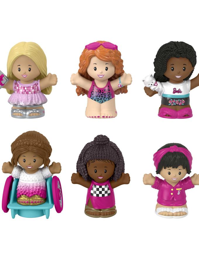 Fisher-Price Little People Barbie Figure 6-Pack Gift Set, Toddler Toys Same Day Delivery