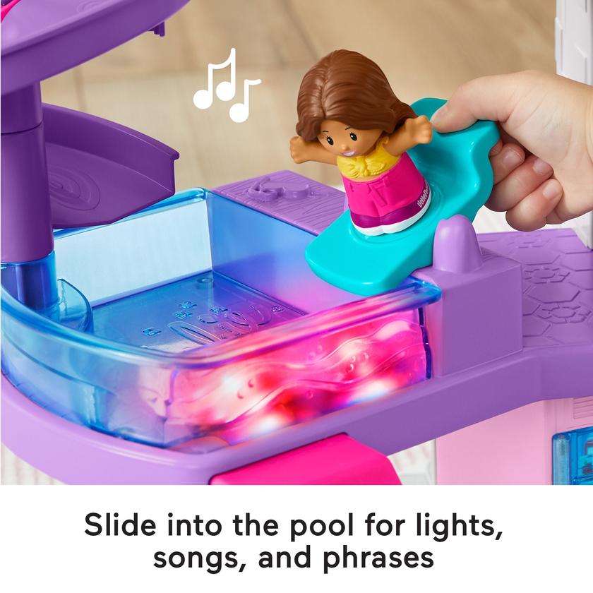 Fisher-Price Little People Barbie Little Dreamhouse Toddler Playset With Music & Lights, 7 Pieces Free shipping