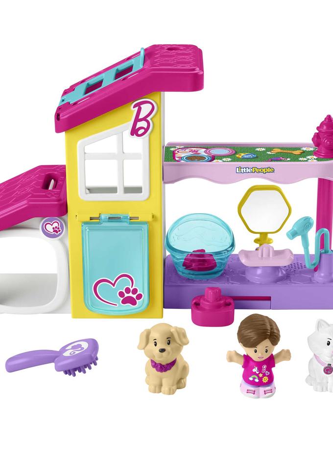 Fisher-Price Little People Barbie Play And Care Pet Spa Musical Toddler Playset, 4 Pieces Best Seller