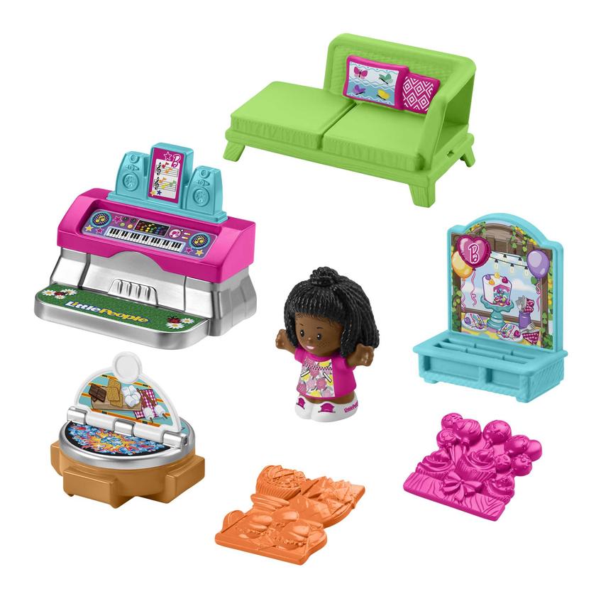 Fisher-Price Little People Barbie Playset For Toddlers, Musical Patio Party, 7 Play Pieces On Sale