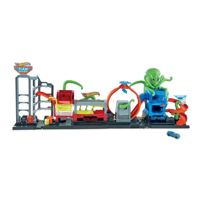 Hot Wheels City Ultimate Octo Car Wash Playset With 1 Color Reveal Car For Kids 4 Years & Up Free shipping