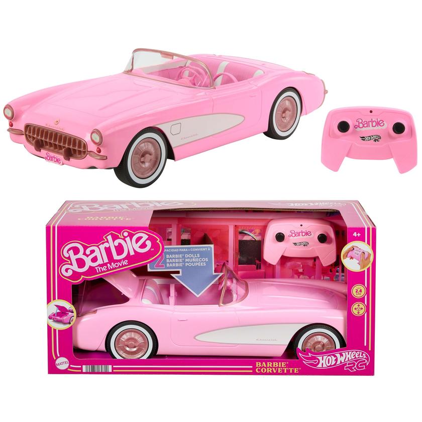 Hot Wheels RC Barbie Corvette, Remote Control Corvette From Barbie The Movie Free shipping