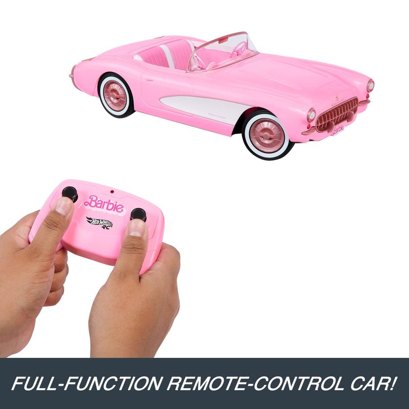 Hot Wheels RC Barbie Corvette, Remote Control Corvette From Barbie The Movie Free shipping