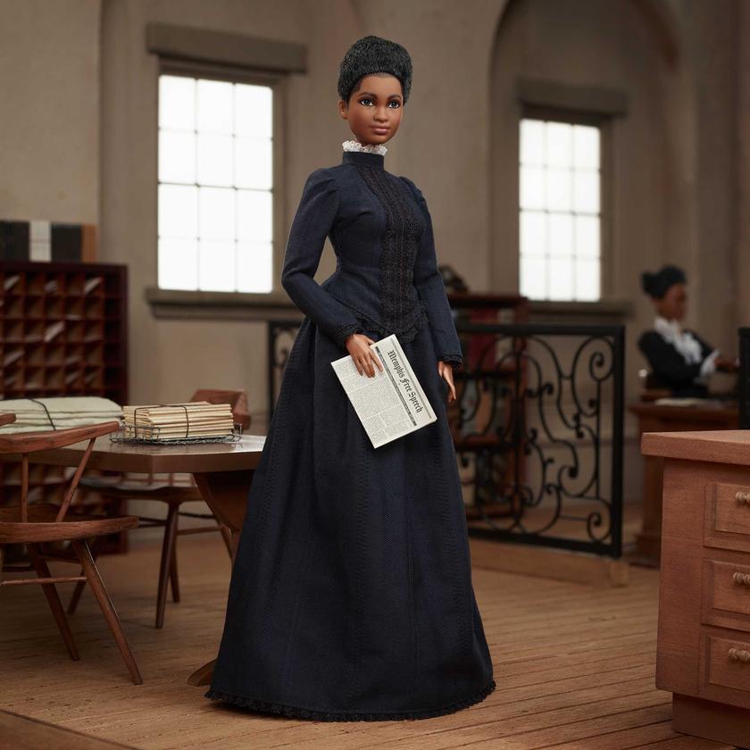 Ida B. Wells Barbie Inspiring Women Doll With Newspaper Accessory For Sale