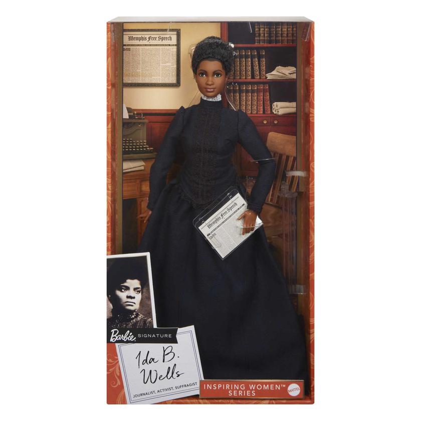 Ida B. Wells Barbie Inspiring Women Doll With Newspaper Accessory For Sale