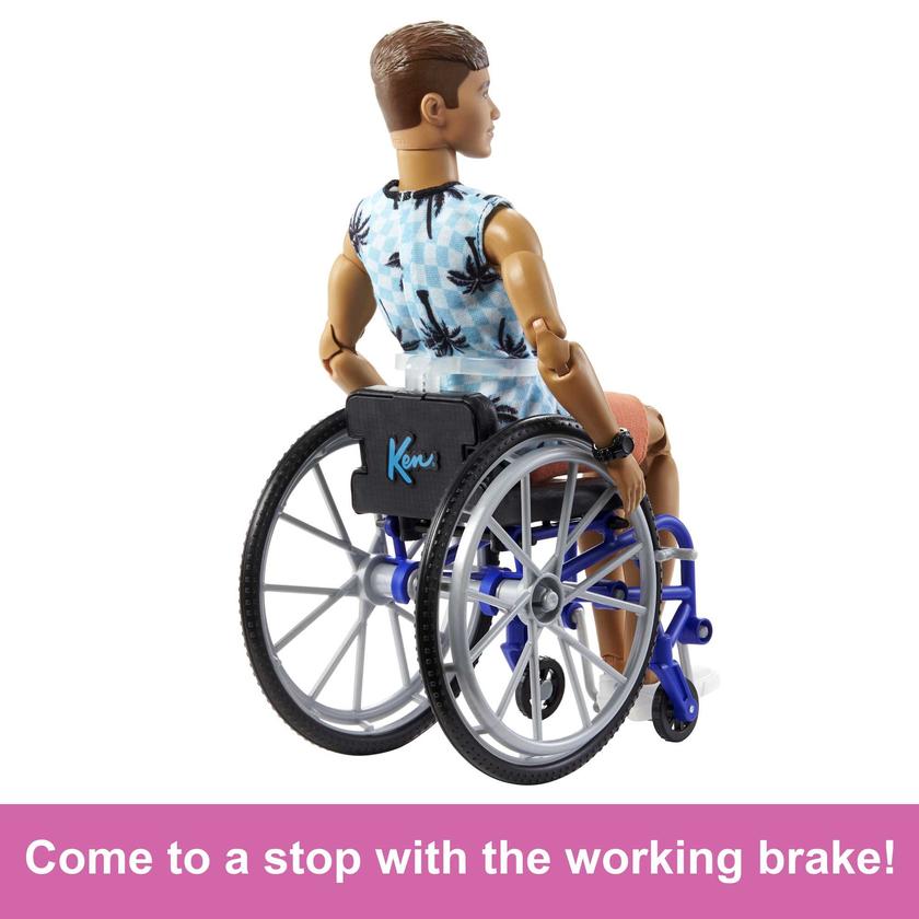 Ken Doll With Wheelchair & Ramp, Barbie Fashionistas, Brunette Best Price