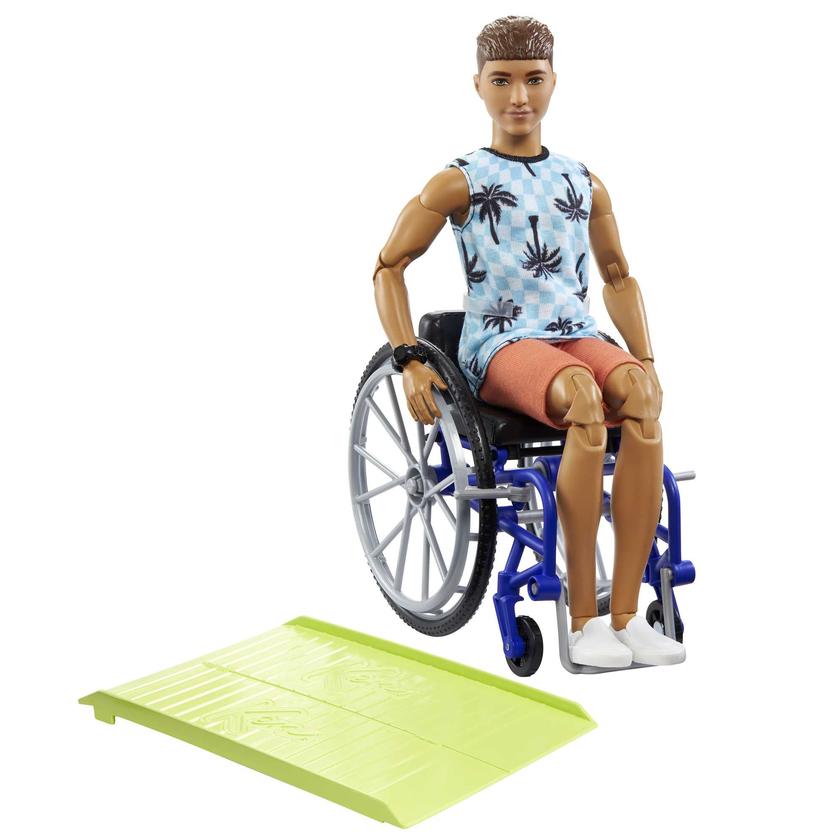 Ken Doll With Wheelchair & Ramp, Barbie Fashionistas, Brunette On Sale