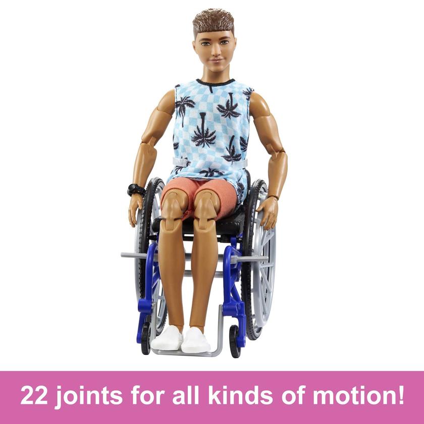 Ken Doll With Wheelchair & Ramp, Barbie Fashionistas, Brunette On Sale