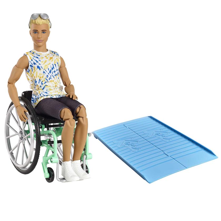 Ken Fashionistas Doll #167 With Wheelchair & Ramp Free shipping