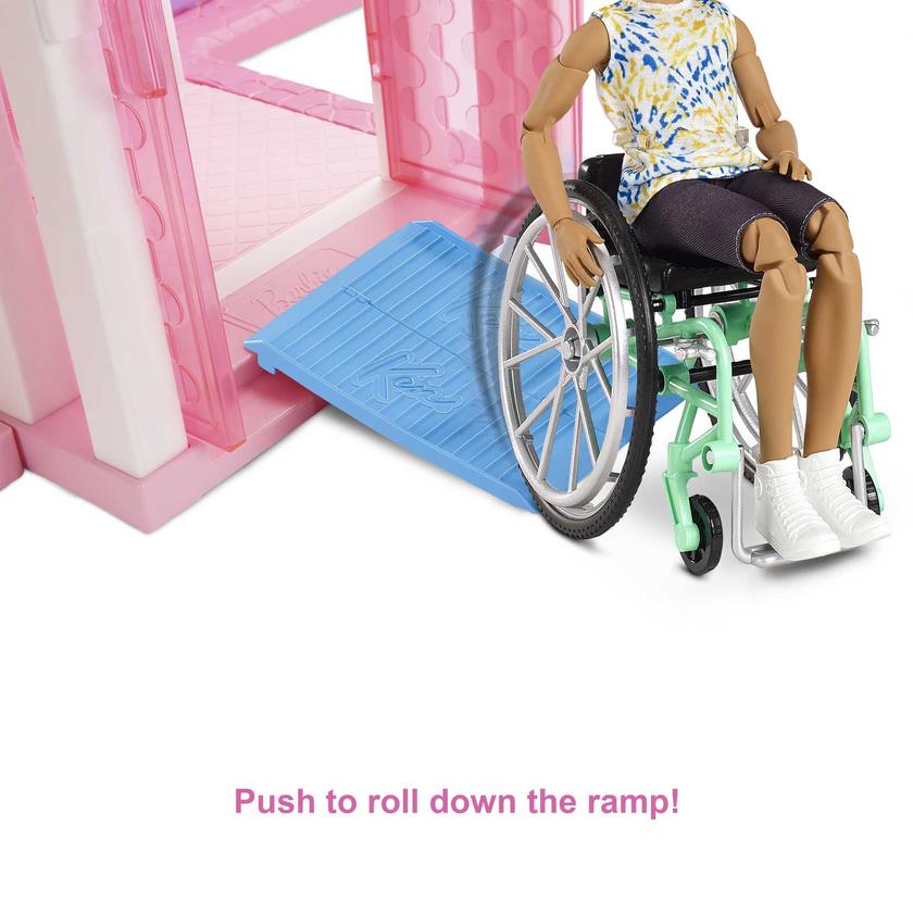 Ken Fashionistas Doll #167 With Wheelchair & Ramp Free shipping