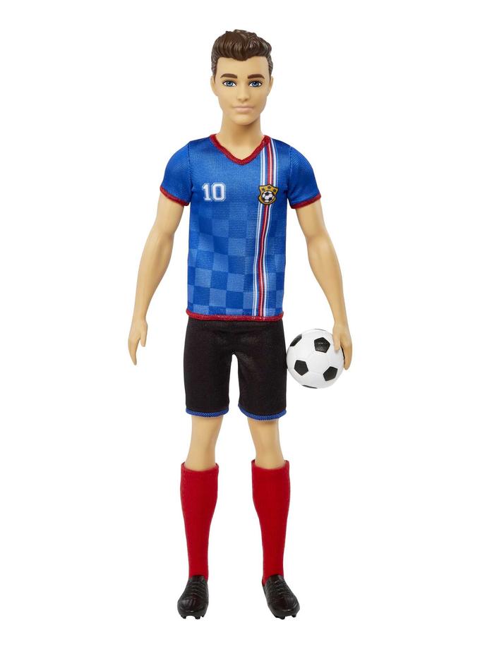 Ken Poupée Joueur de Soccer, Cheveux Courts, Uniforme 10, Ballon New Arrival