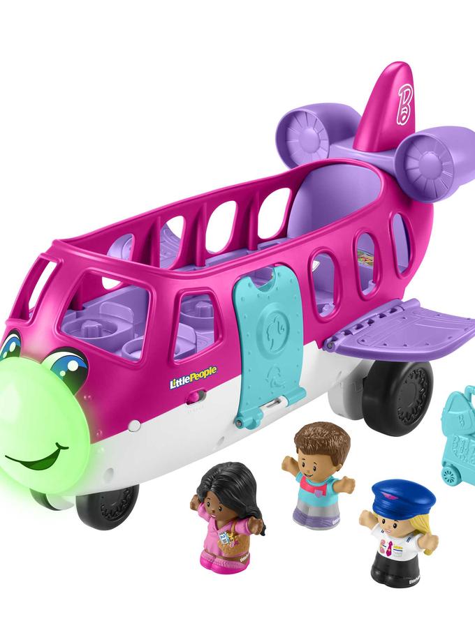 Little People Barbie Toy Airplane With Lights Music And 3 Figures, Little Dream Plane, Toddler Toys Free shipping