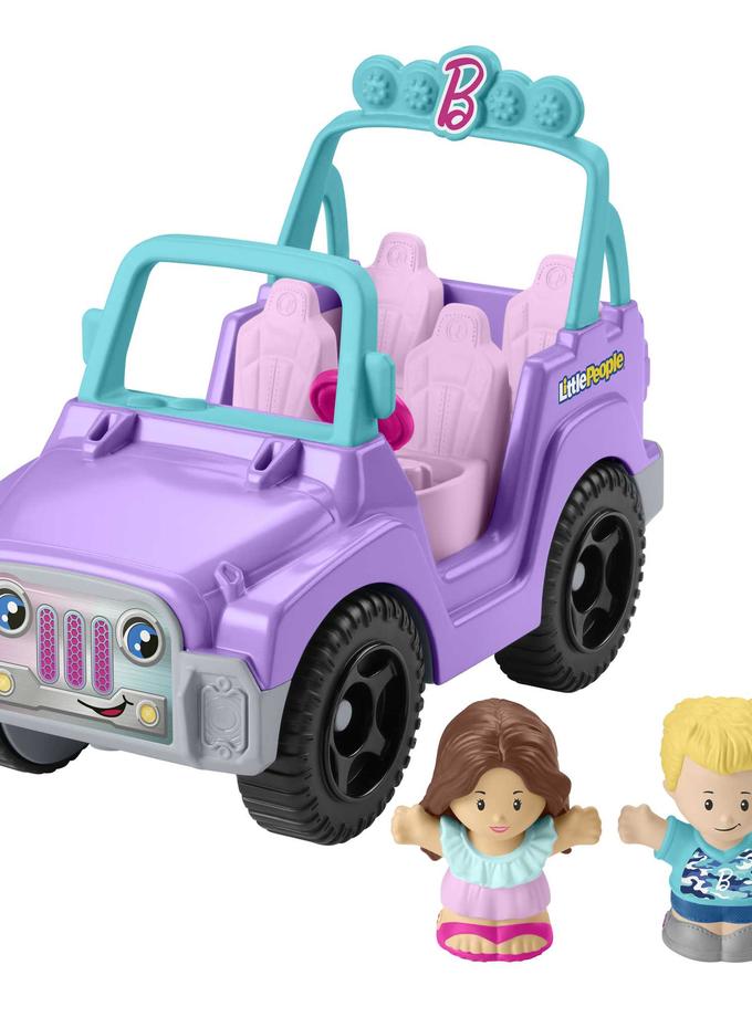 Little People Barbie Toy Car With Sounds And 2 Figures, Beach Cruiser, Toddler Toys Best Price