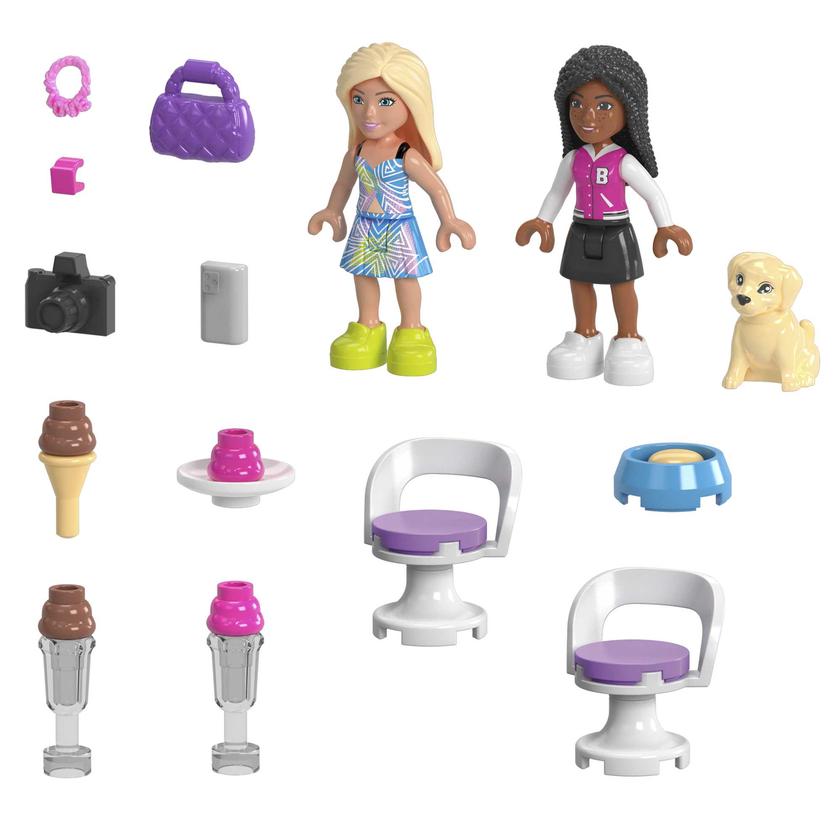 MEGA-Barbie-Décapotable et Stand de Glaces-Coffret 225 Pièces Free shipping