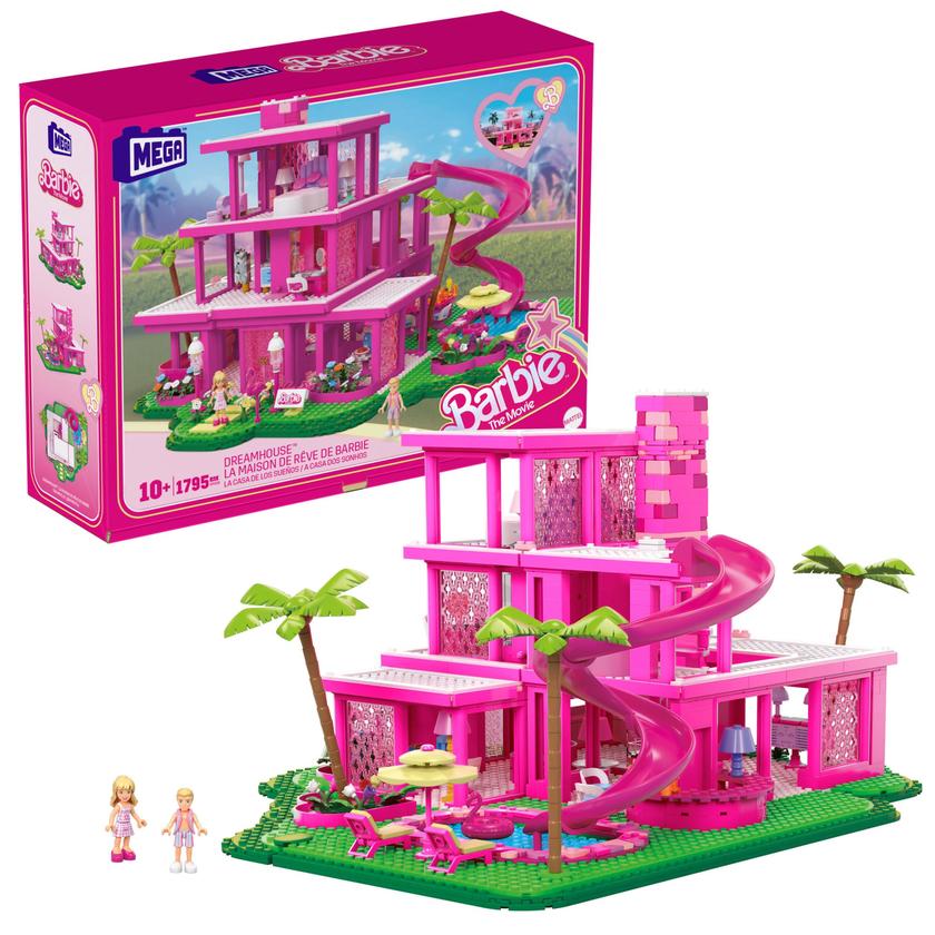 MEGA Barbie The Movie Replica Dreamhouse Building Kit (1795 Pieces) For Collectors Best Seller