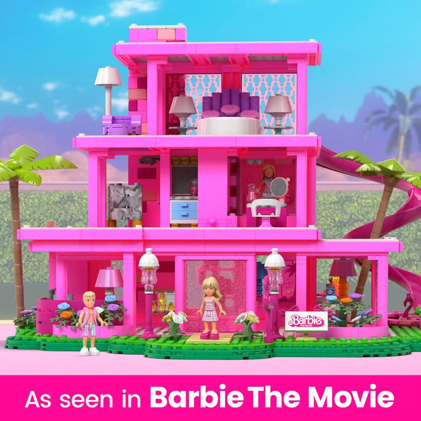 MEGA Barbie The Movie Replica Dreamhouse Building Kit (1795 Pieces) For Collectors Best Seller