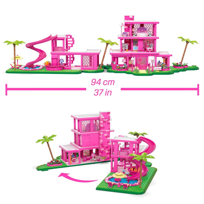 MEGA Barbie The Movie Replica Dreamhouse Building Kit (1795 Pieces) For Collectors Best Seller