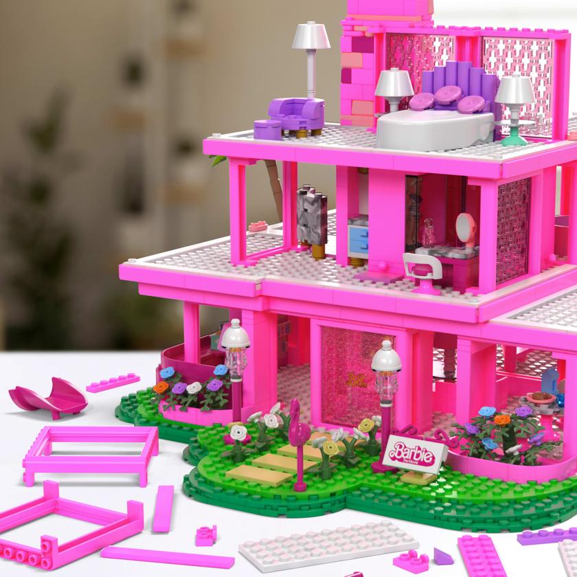 MEGA Barbie The Movie Replica Dreamhouse Building Kit (1795 Pieces) For Collectors Best Seller