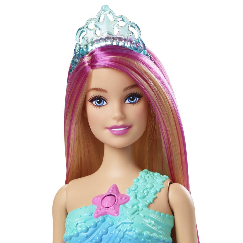 Mermaid Barbie Doll With Water-Activated Twinkle Light-Up Tail, Pink-Streaked Hair New Arrival