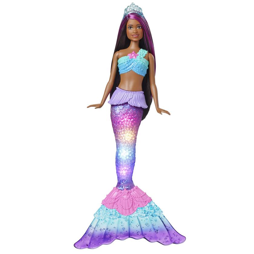 Mermaid Barbie Doll With Water-Activated Twinkle Light-Up Tail, Purple-Streaked Hair High Quality