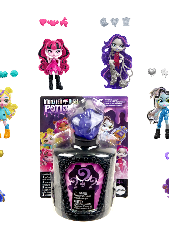 Monster High Potions Mini Dolls, Surprise Character Figures With Water Reveal (Characters May Vary) On Sale