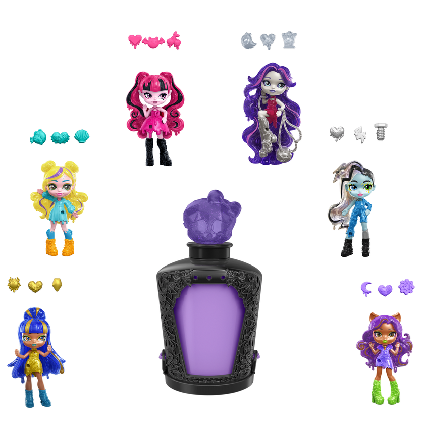 Monster High Potions Mini Dolls, Surprise Character Figures With Water Reveal (Characters May Vary) On Sale