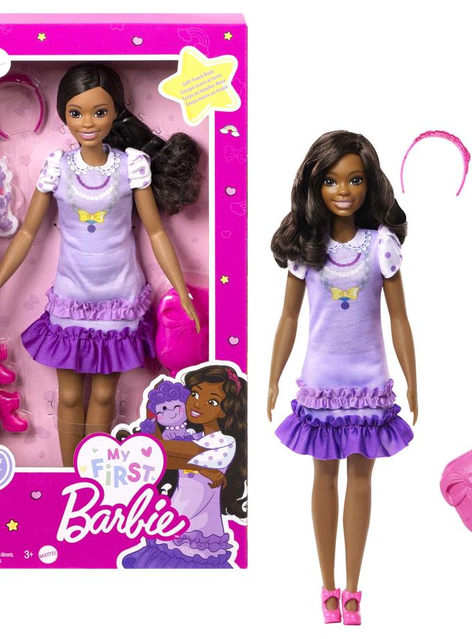 My First Barbie Doll For Preschoolers, 'Brooklyn' Brunette Posable Doll With Puppy And Accessories Best Price