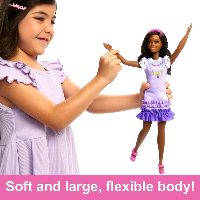 My First Barbie Doll For Preschoolers, 'Brooklyn' Brunette Posable Doll With Puppy And Accessories Best Price