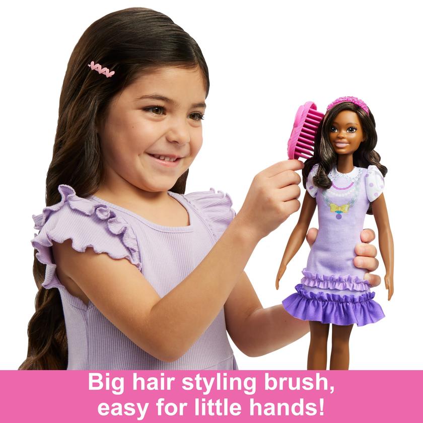 My First Barbie Doll For Preschoolers, 'Brooklyn' Brunette Posable Doll With Puppy And Accessories Best Price