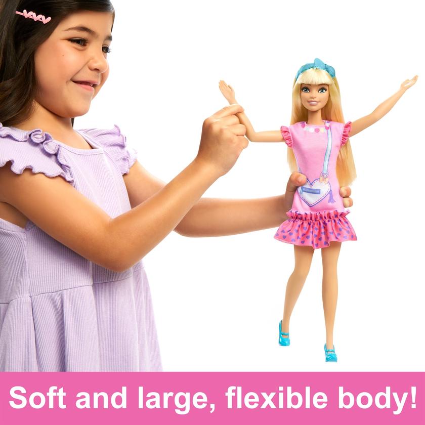 My First Barbie Doll For Preschoolers, 'Malibu' Blonde Posable Doll With Kitten And Accessories Free shipping