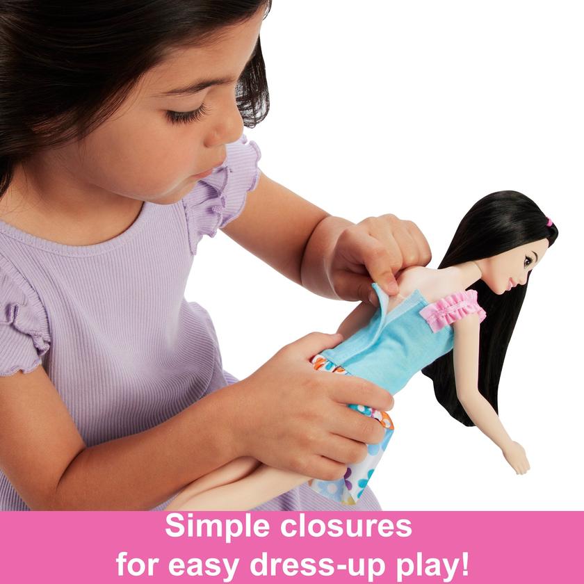 My First Barbie Doll For Preschoolers, Renee Doll With Black Hair, Squirrel And Accessories Best Buy