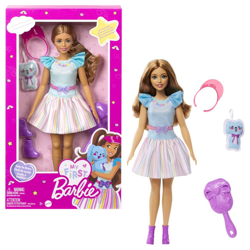 My First Barbie Doll For Preschoolers, Teresa Brunette Doll With Bunny And Accessories Same Day Delivery