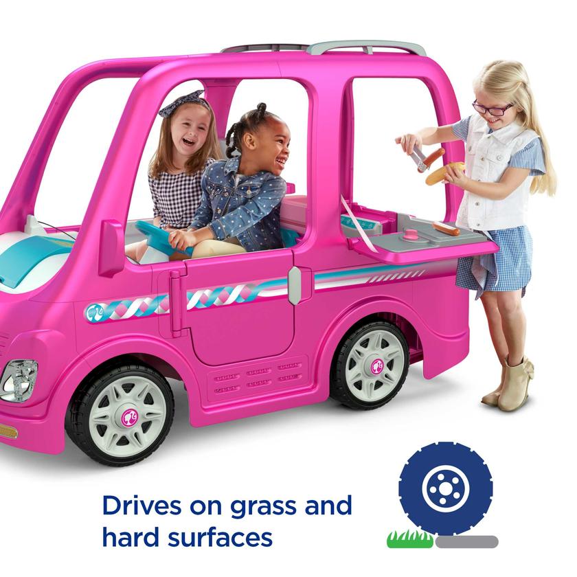 Power Wheels Barbie Dream Camper, Battery Powered 12V Ride On Vehicle High Quality