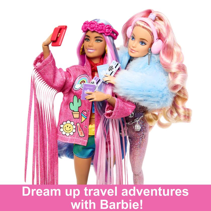 Travel Barbie Doll With Desert Fashion, Barbie Extra Fly Free shipping