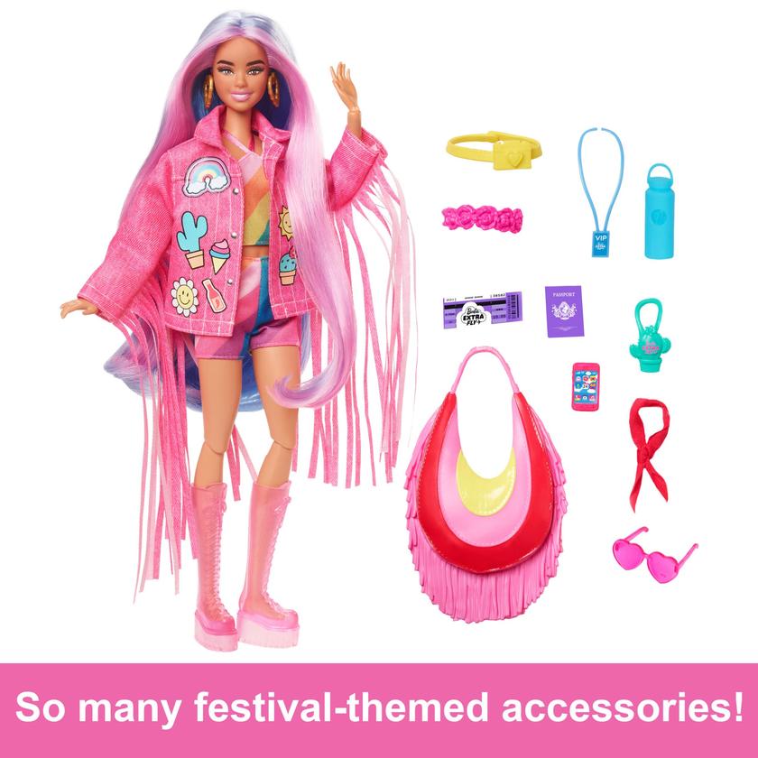 Travel Barbie Doll With Desert Fashion, Barbie Extra Fly Free shipping