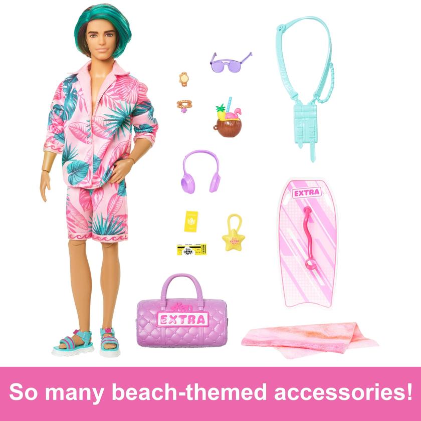 Travel Ken Doll With Beach Fashion, Barbie Extra Fly For Sale